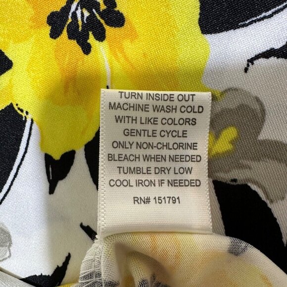 Lynn Ryan Womens Size S Yellow Floral Sleeveless Top Blouse NWT - Picture 7 of 7